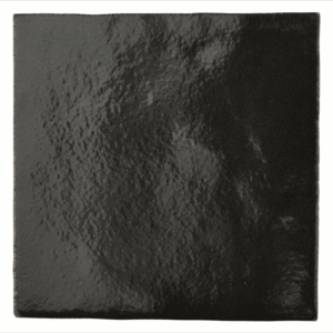 Carrelage mur intérieur effet zellige noir Zellie l.10 x L.10 cm