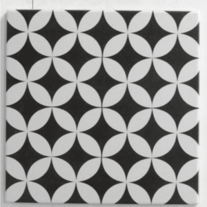 Carrelage mur / sol effet ciment noir/blanc Gatsby corolle