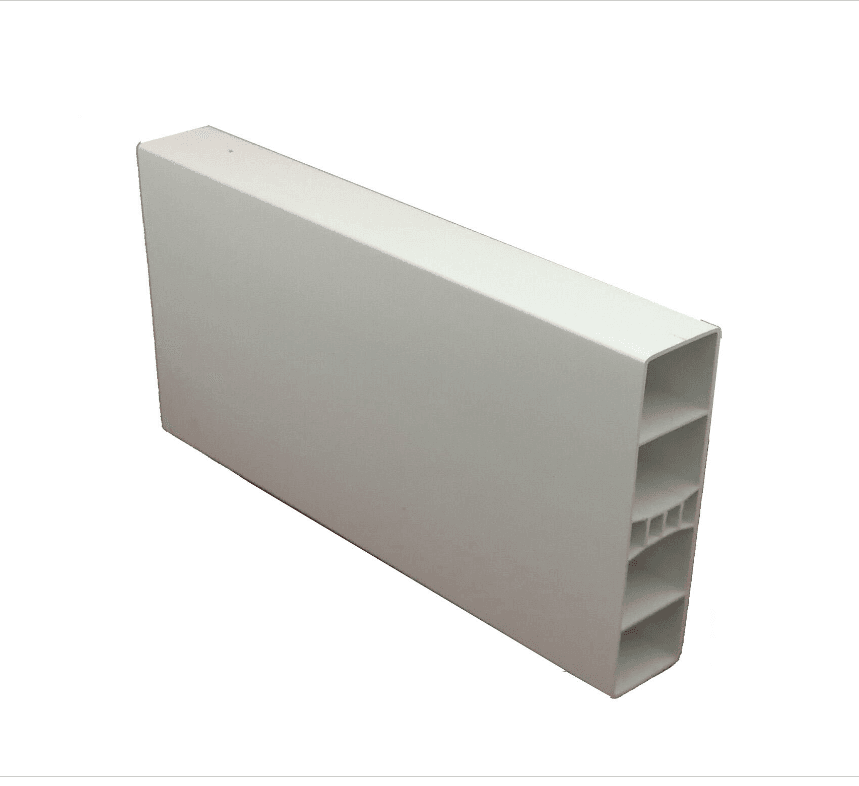 Lame ajourée PVC CLEA blanc, 2.8 x 12 x 150 cm