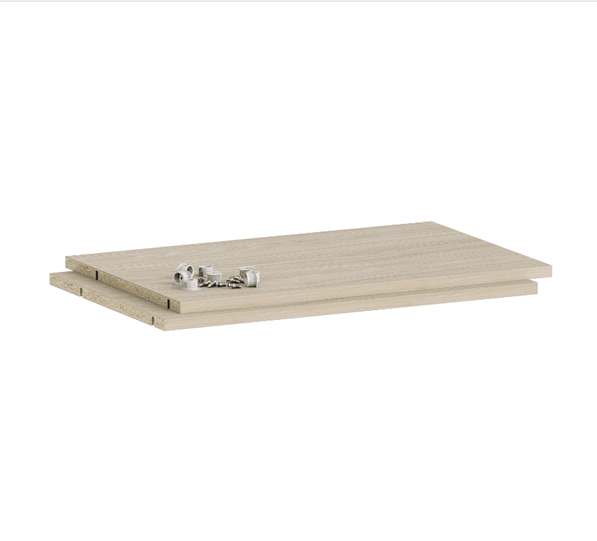 Lot de 2 étagères SPACEO Evo'M effet chêne pour caisson