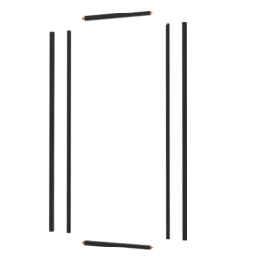 Profilé de finition pivotant noir, l.80 x H.190 cm, Easy